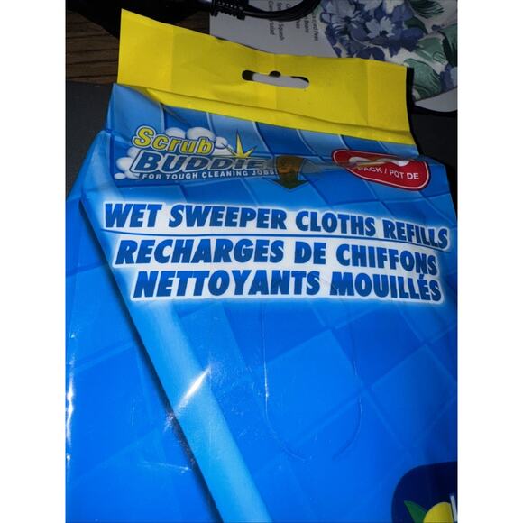 SCRUB BUDDIES Wet Sweeper Refill Cloths 20 Ct Swiffer 8 x 11.5 - Picture 3 of 6
